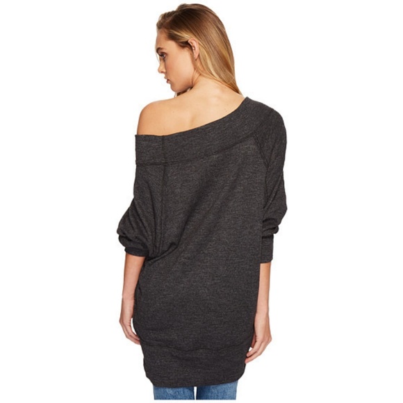 Free People Small Grey Palisades Off Shoulder Top - Picture 3 of 8